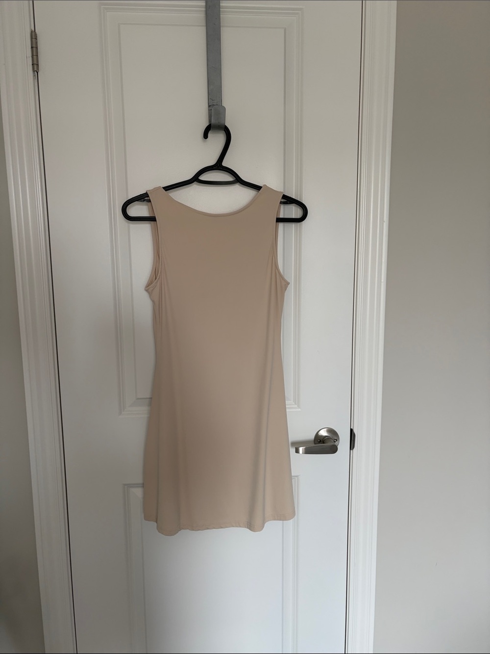 Sleeveless Beige Shift Dress - Unbranded